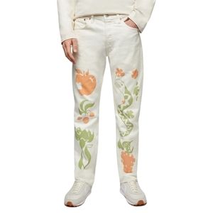 RARE Levi’s Original Straight Leg Button Fly Adam Eve Snake Jeans Size 32x34 NWT